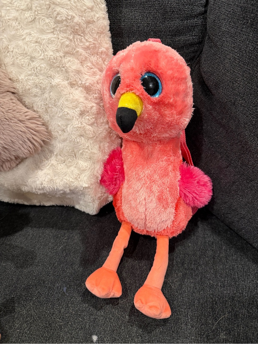 Ty Plush Flamingo Gilda   backpack